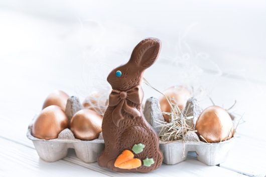 beautiful-decorated-easter-eggs-with-chocolate-bunny
