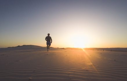 Run coucher de soleil