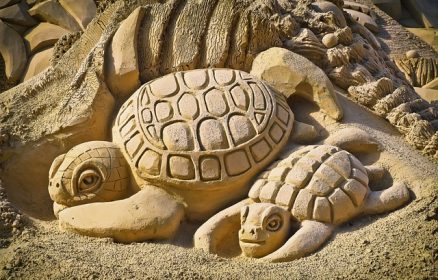 Fresque dans le sable par sym’Art